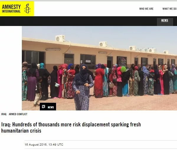 مترجم|| العفو الدولية تنتقد تعامل الحكومة مع أزمة النازحين وتحذر من كارثة إنسانية جديدة